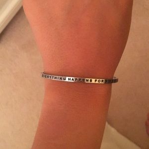 “Everything happens for a reason” bracelet